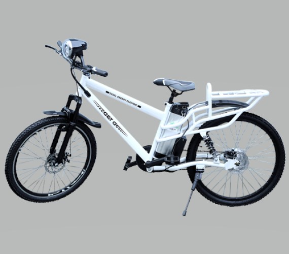 GET G Electric Bicycle For Adult, 48V 8.8Ah Battery Cycle, Rechargeable Battery Bicycle For Adults With Front/Rear Disk Brakes, 2 Yrs Warranty- White 