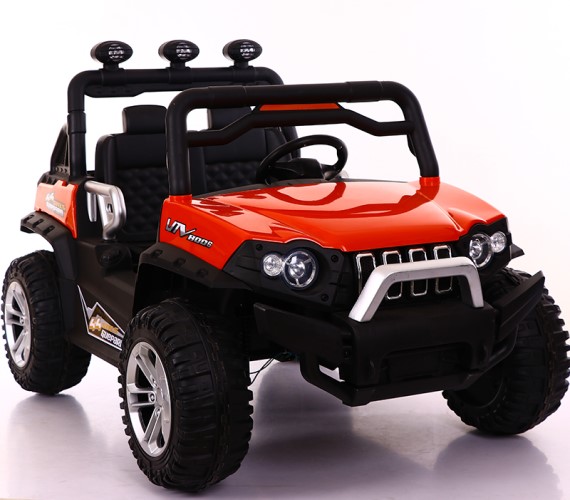Kids 4x4 Electric Ride On Jeep Big Size 12V Battery Operated Jeep for kids Car With Remote Control Age 1 To 7 Years Kids (Red) 